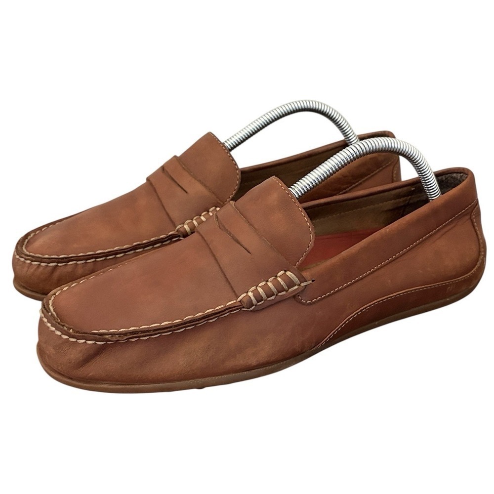 Florsheim Throttle Moc Penny Loafer Driving Shoes Slip On Brown Leather Mens 8‎